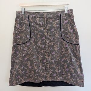 Allison Wonderland Y2K Vintage Floral Print Cottagecore Mini Skirt Large